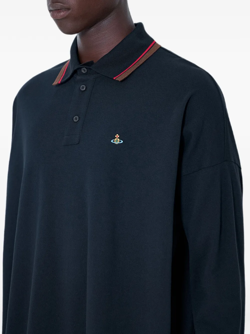 Vivienne Westwood Poloshirt met geborduurd logo Zwart