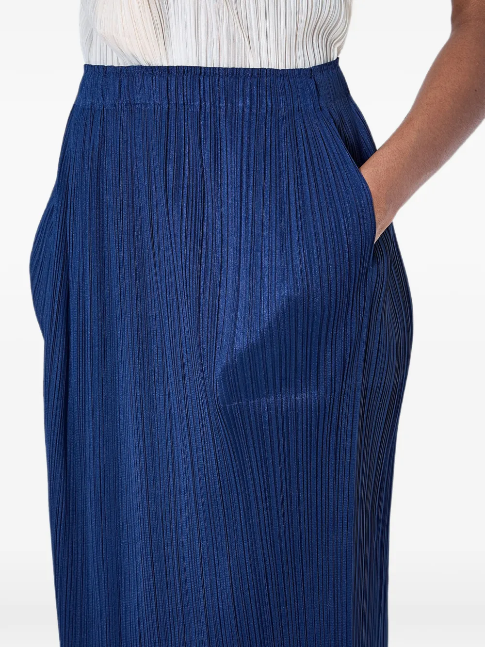 Pleats Please Issey Miyake Monthly Colors plooirok met zijsplit Blauw