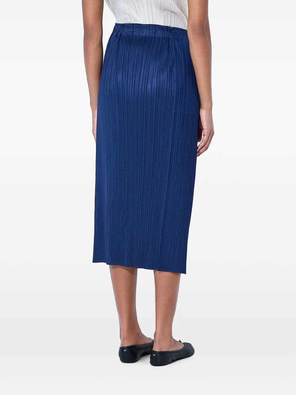 Pleats Please Issey Miyake Monthly Colors plooirok met zijsplit Blauw