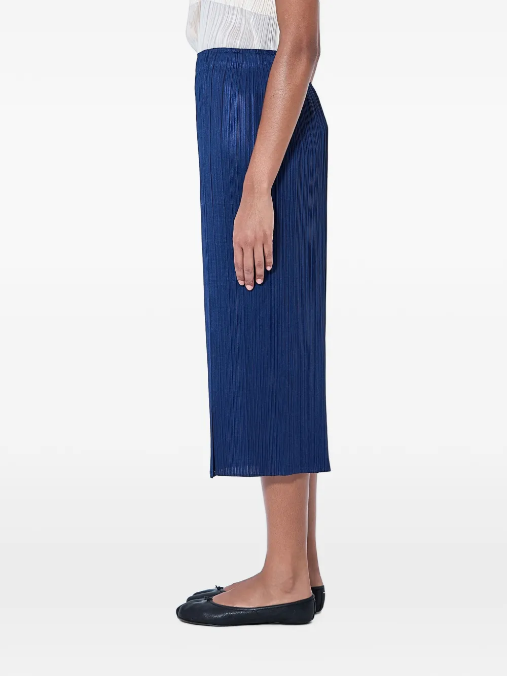 Pleats Please Issey Miyake Monthly Colors plooirok met zijsplit Blauw