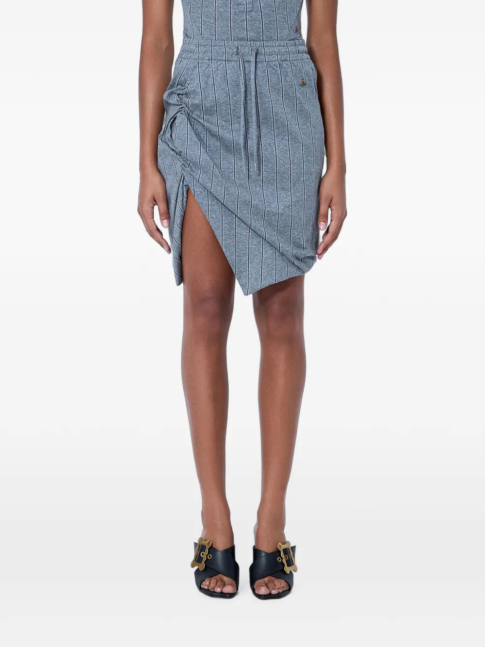 Vivienne Westwood pinstripe-pattern mini skirt - Grigio