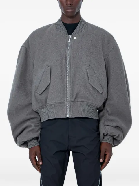 Rick Owens Secchia Flight in dust boiled wool jacket