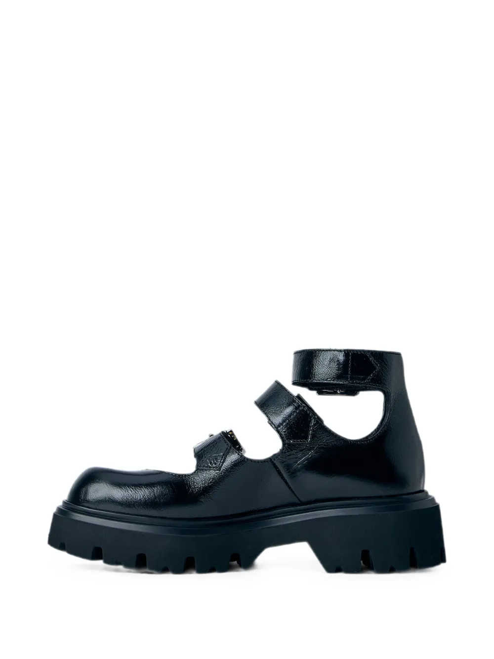 Vivienne Westwood triple buckle-fastening shoes Zwart