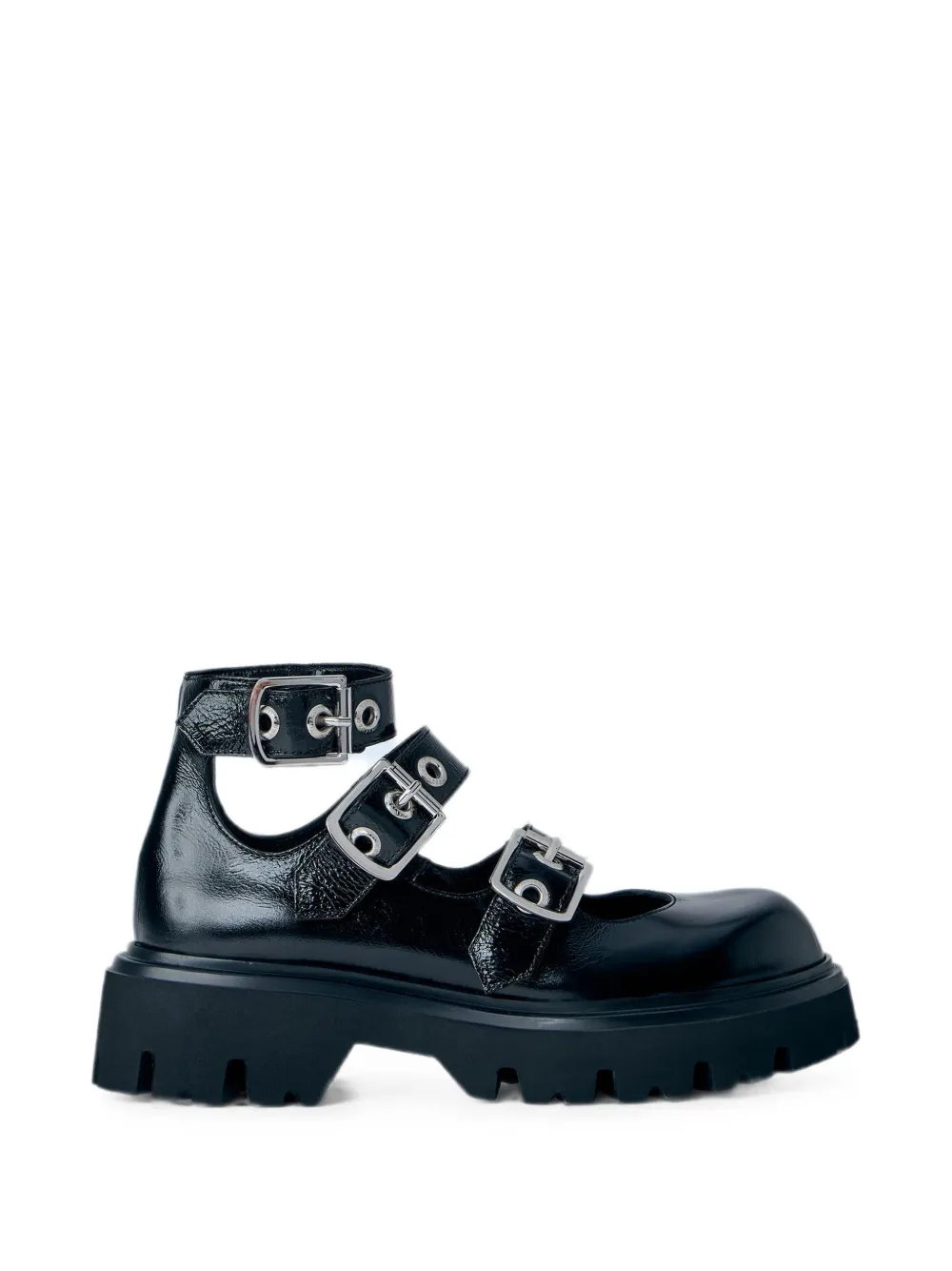 Vivienne Westwood triple buckle-fastening shoes Zwart