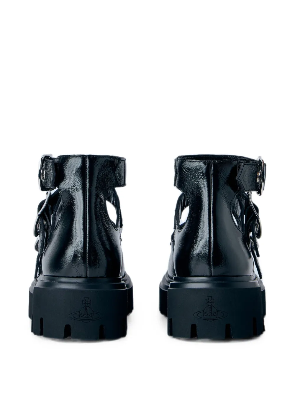 Vivienne Westwood triple buckle-fastening shoes Zwart