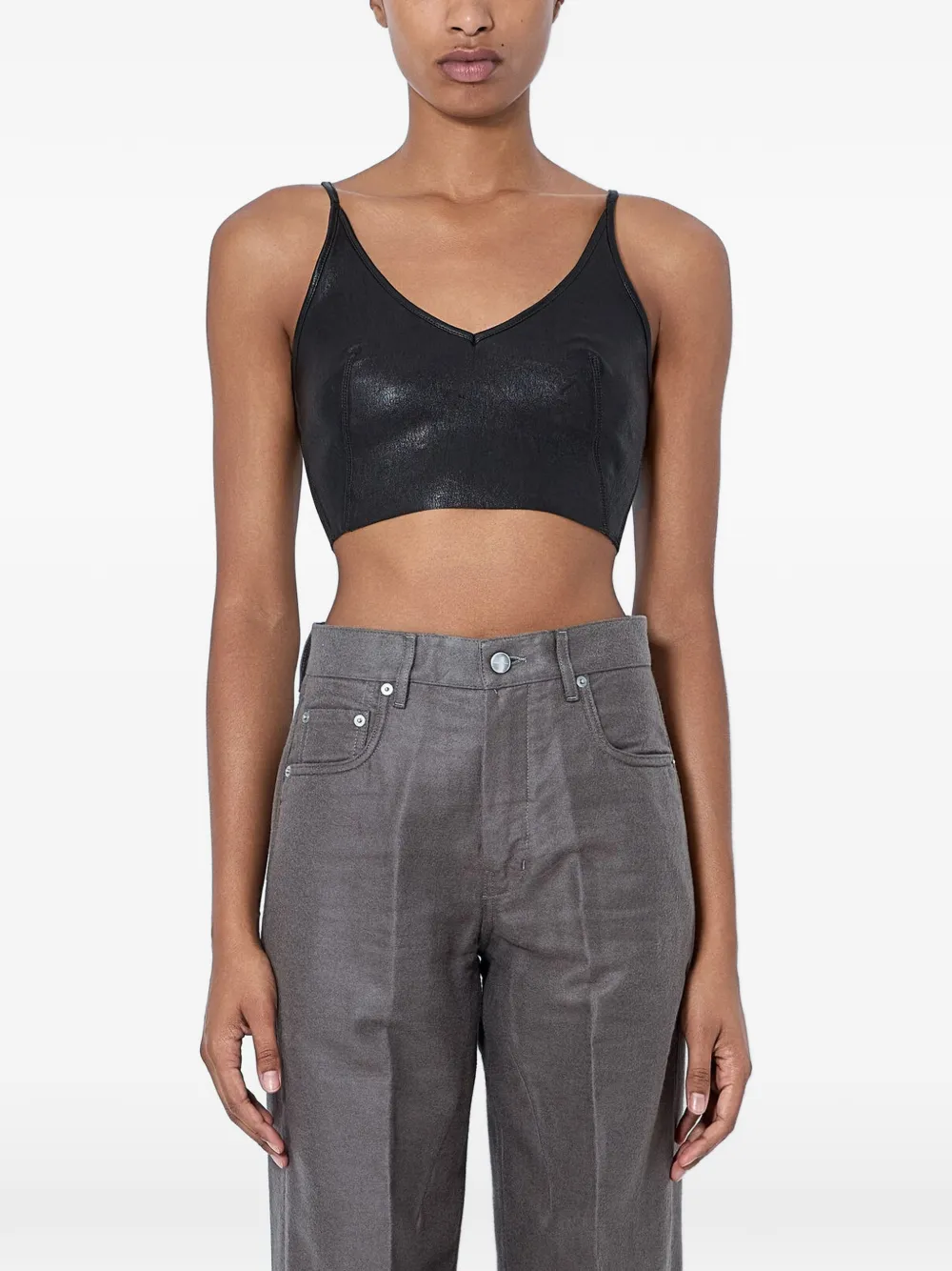 Rick Owens V-neck top - Nero