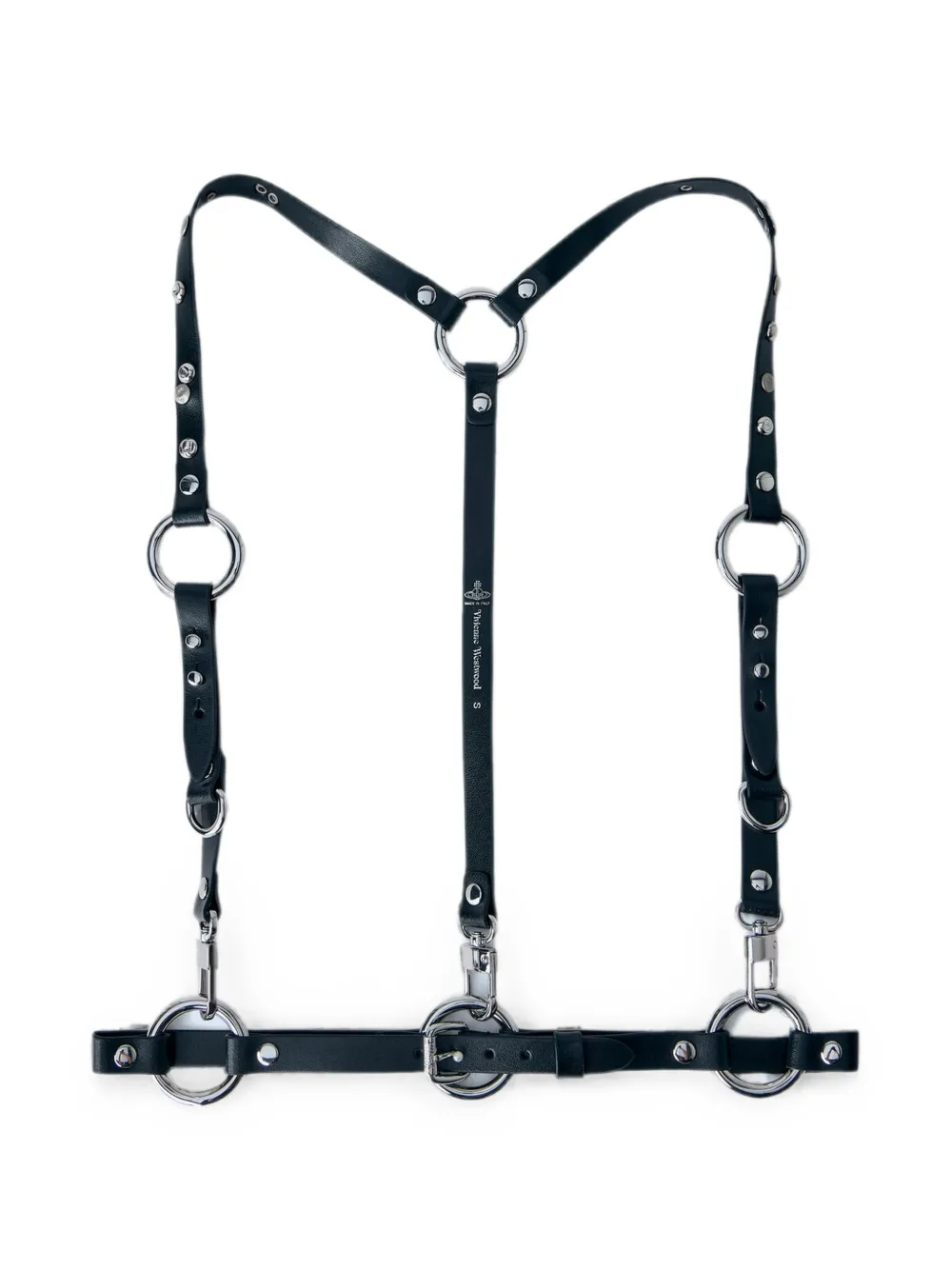 Vivienne Westwood leather ring-detail harness - Nero