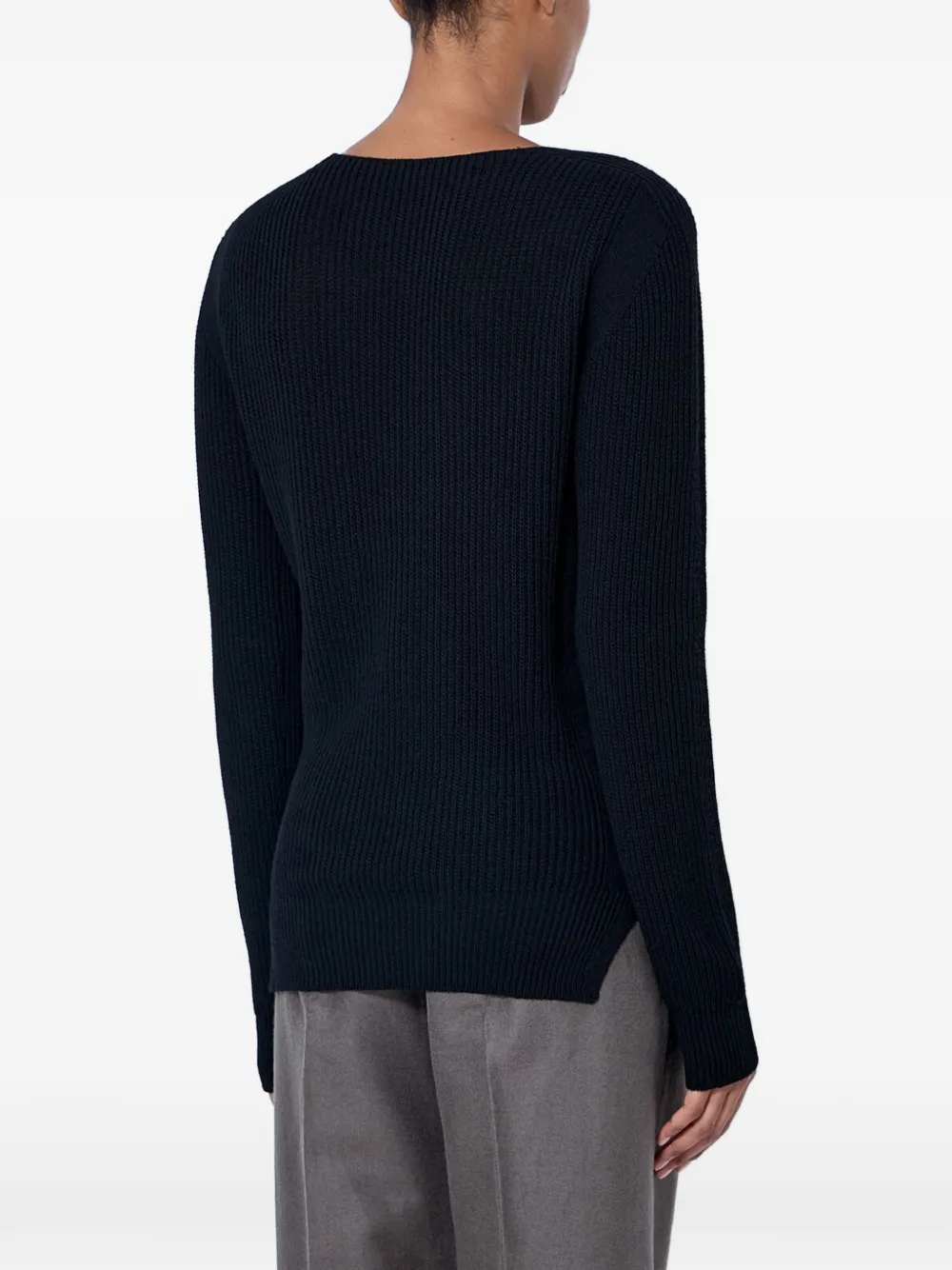 Rick Owens Ribgebreide trui Zwart