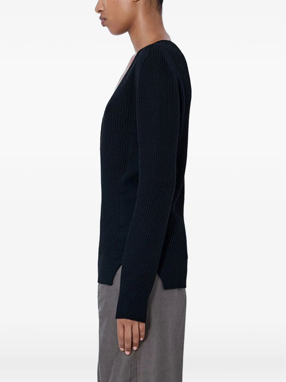Rick Owens Ribgebreide trui Zwart