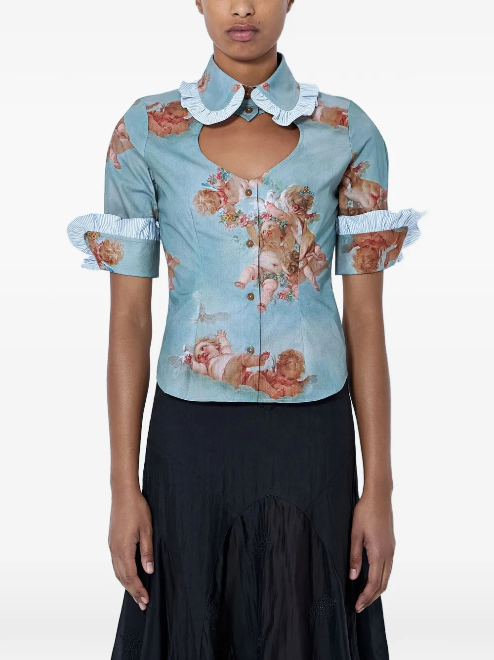 Vivienne Westwood angels-print blouse - Blu
