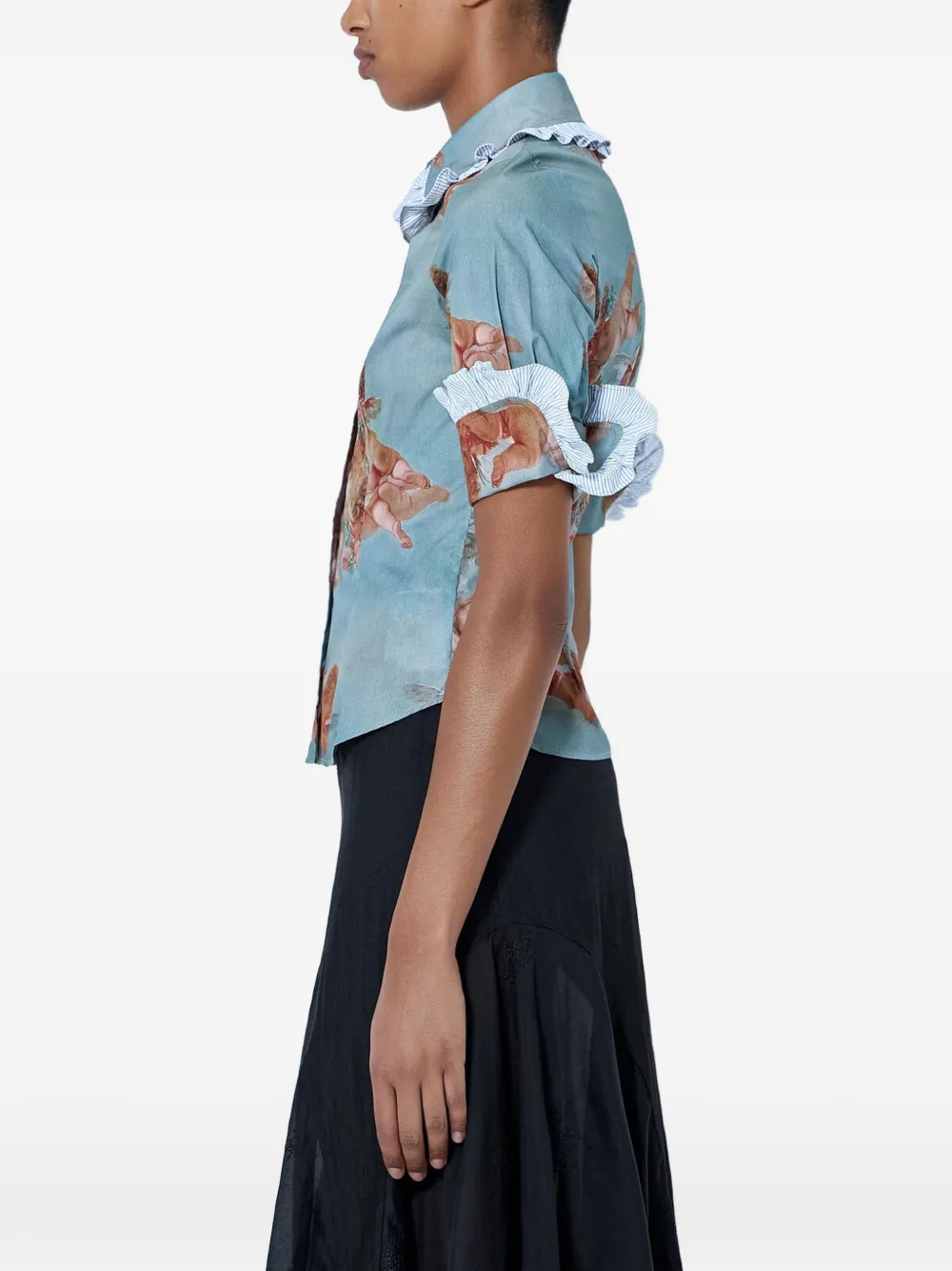 Vivienne Westwood Blouse met engelenprint Blauw