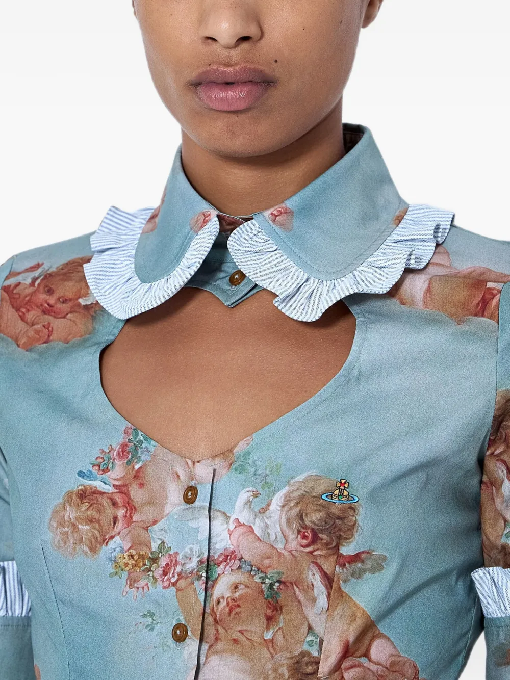 Vivienne Westwood Blouse met engelenprint Blauw