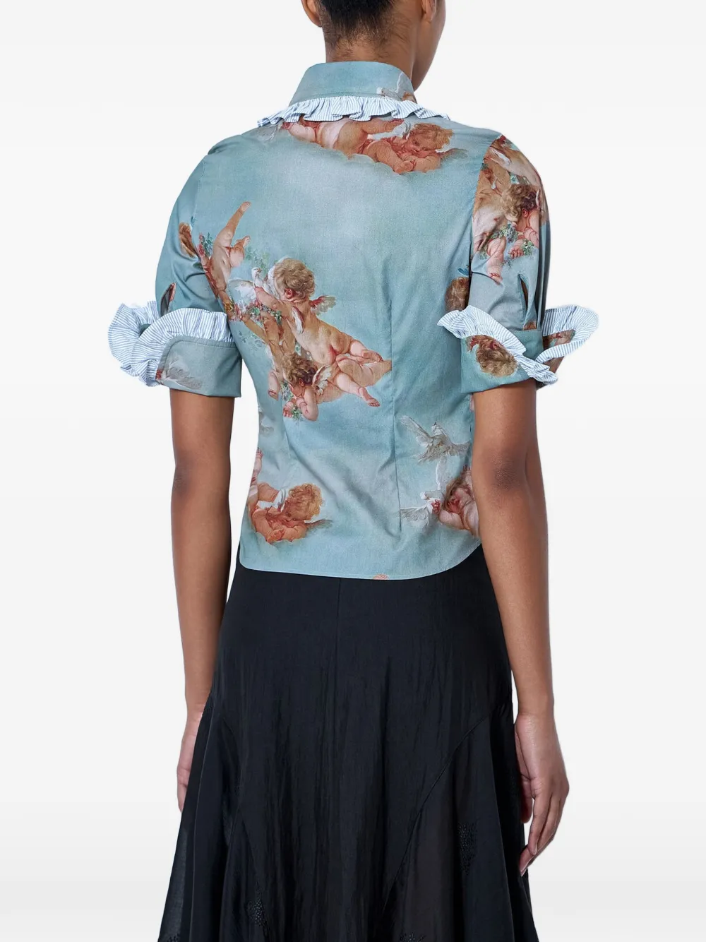Vivienne Westwood Blouse met engelenprint Blauw