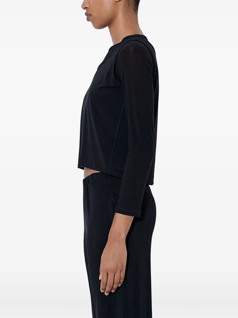 Issey Miyake Cropped top Zwart