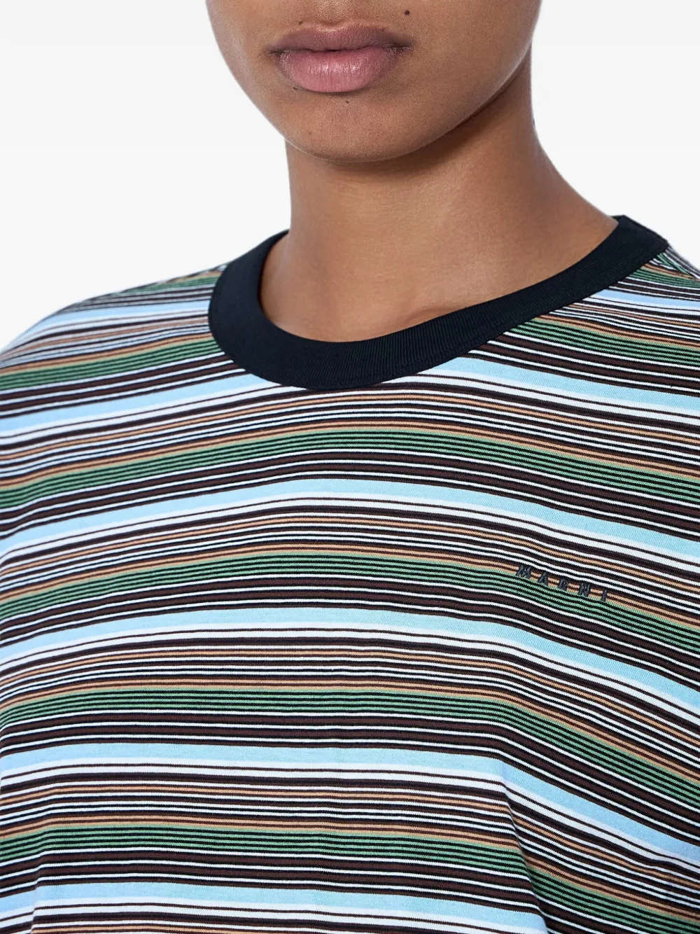 Marni Gestreept T-shirt Blauw