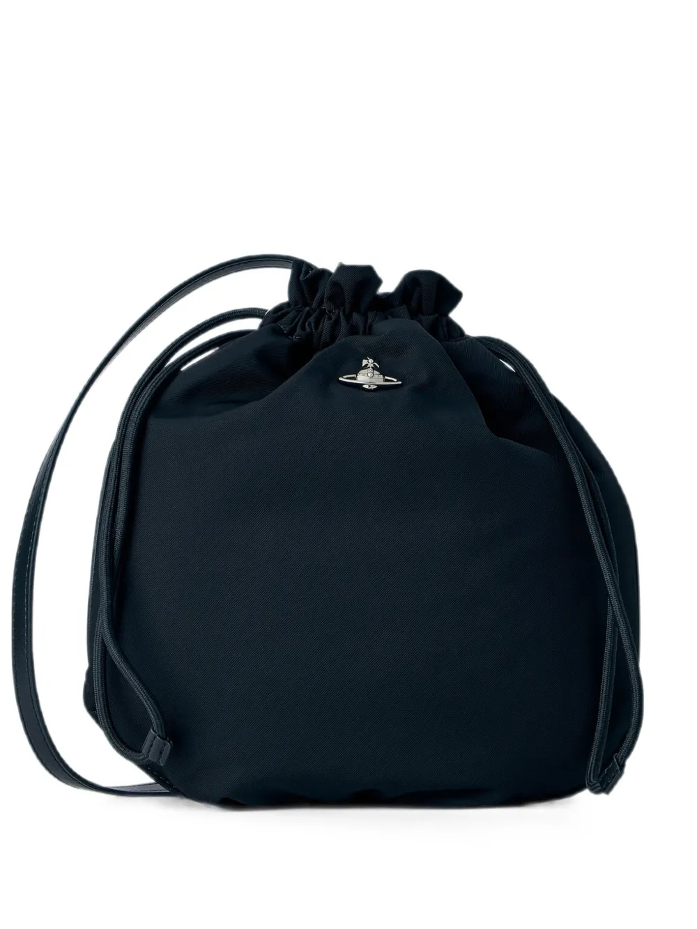 Vivienne Westwood logo-emblem drawstring bucket bag - Nero