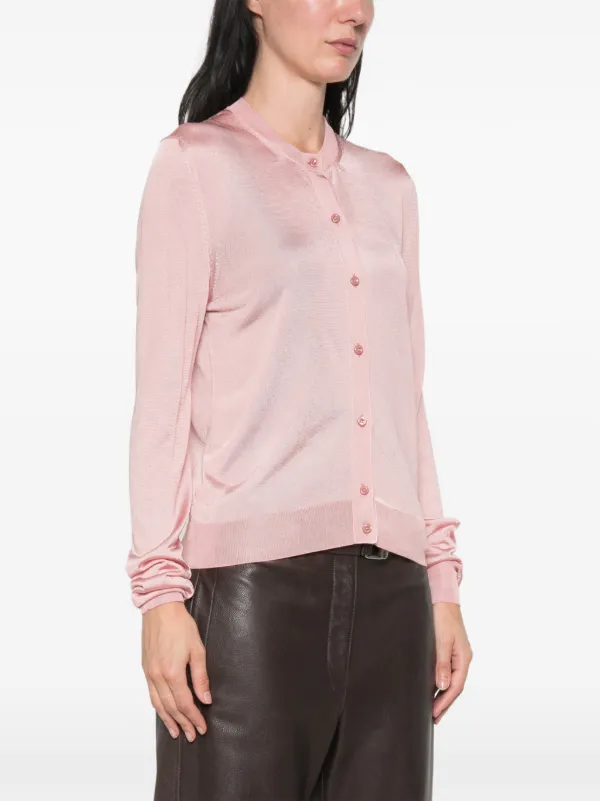 FENDI logo-embroidery Cardigan | Pink | FARFETCH