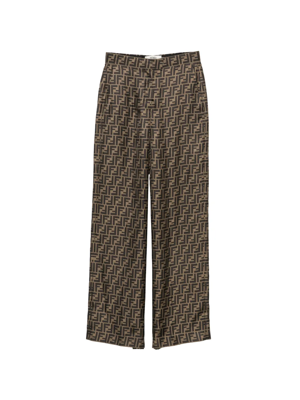 FENDI Pantaloni a palazzo con stampa - Marrone