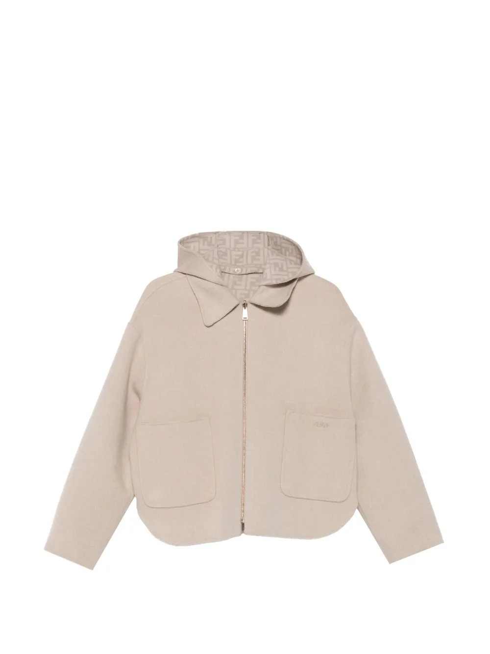 FENDI reversible hooded jacket - Toni neutri