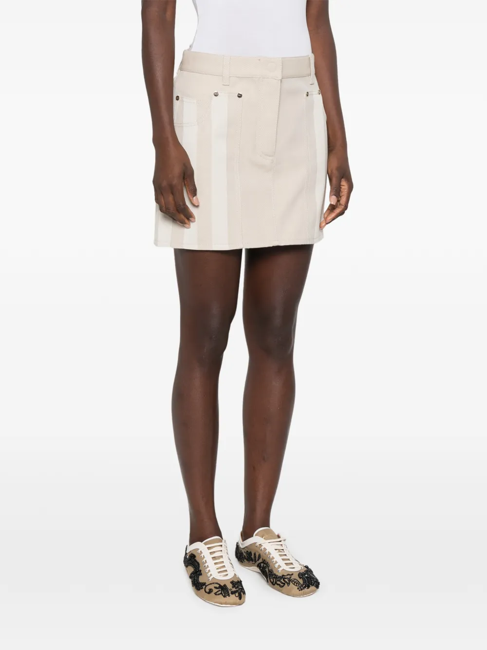 FENDI Denim rok Beige