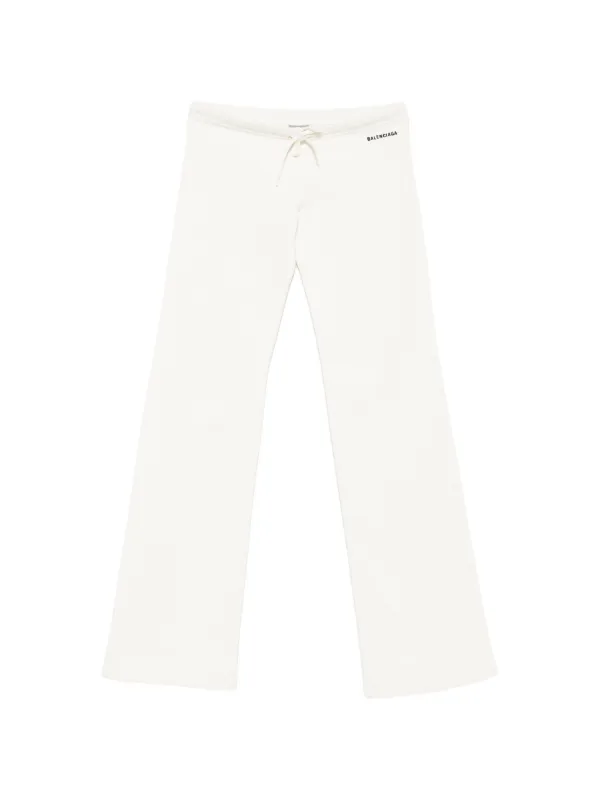 Balenciaga Back Low Waist Sweat Trousers in Neutrals