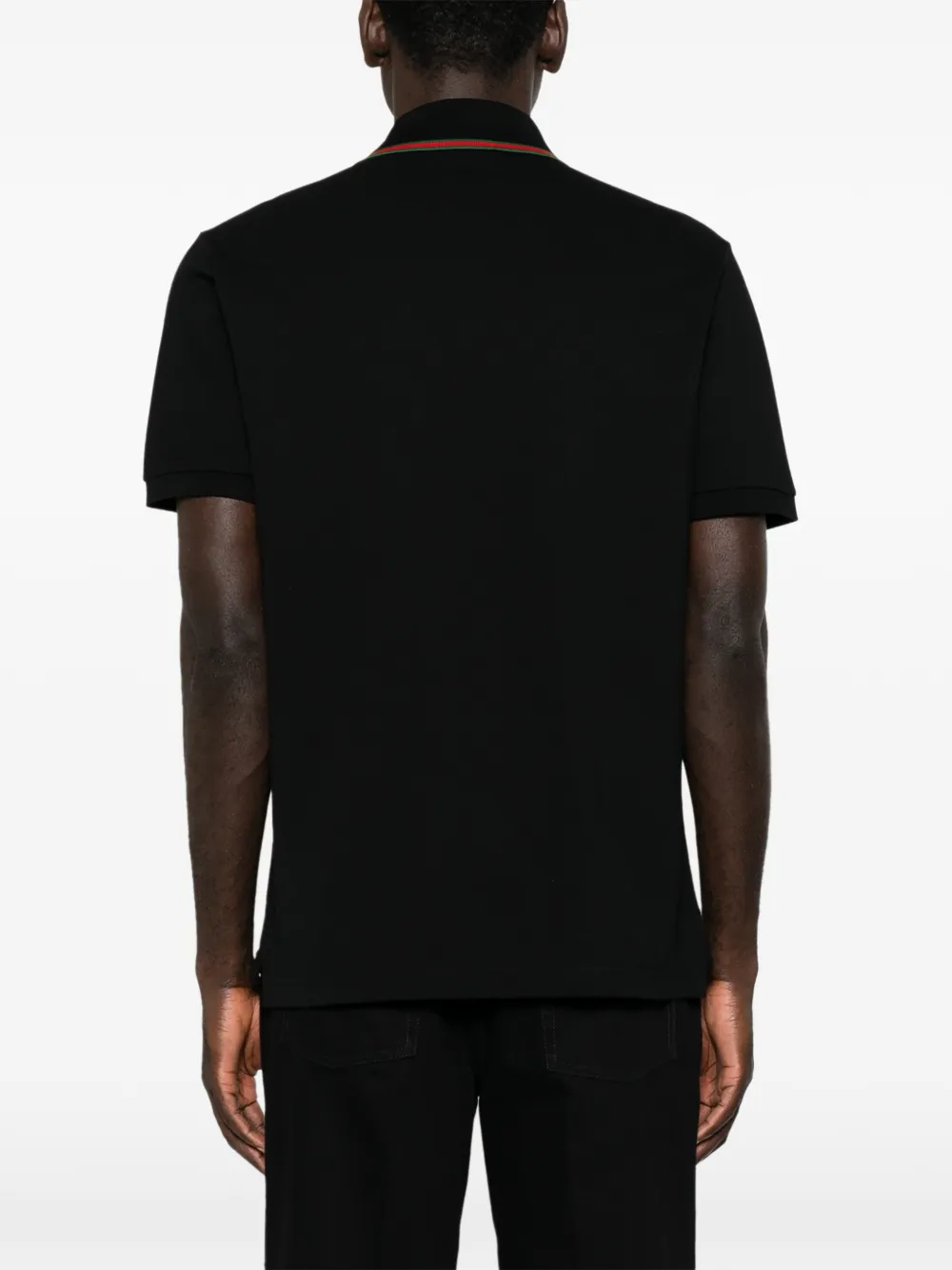 Gucci Poloshirt met Web-afwerking Zwart