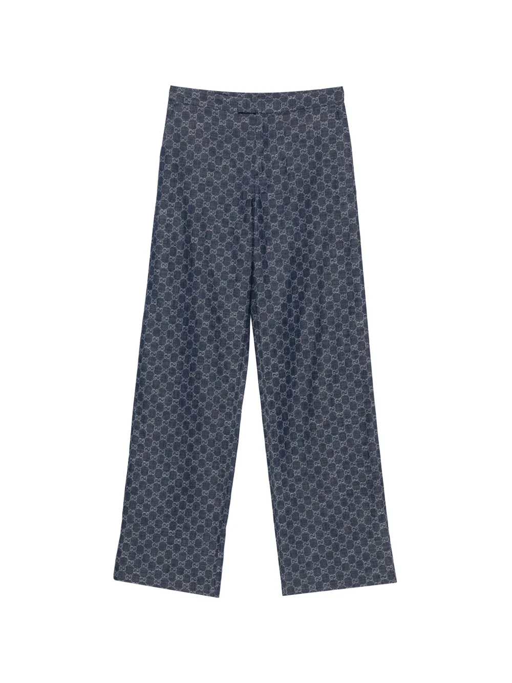 Gucci GG cotton denim jacquard pants - Blu