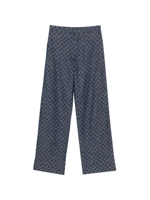 Gucci vaqueros de algodón con motivo GG en jacquard