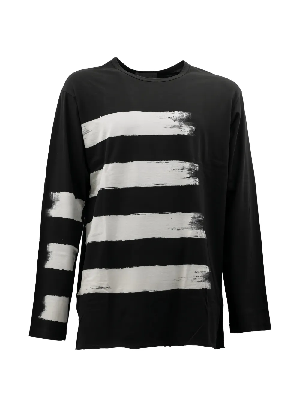 Yohji Yamamoto stripe-print long-sleeve T-shirt - Nero