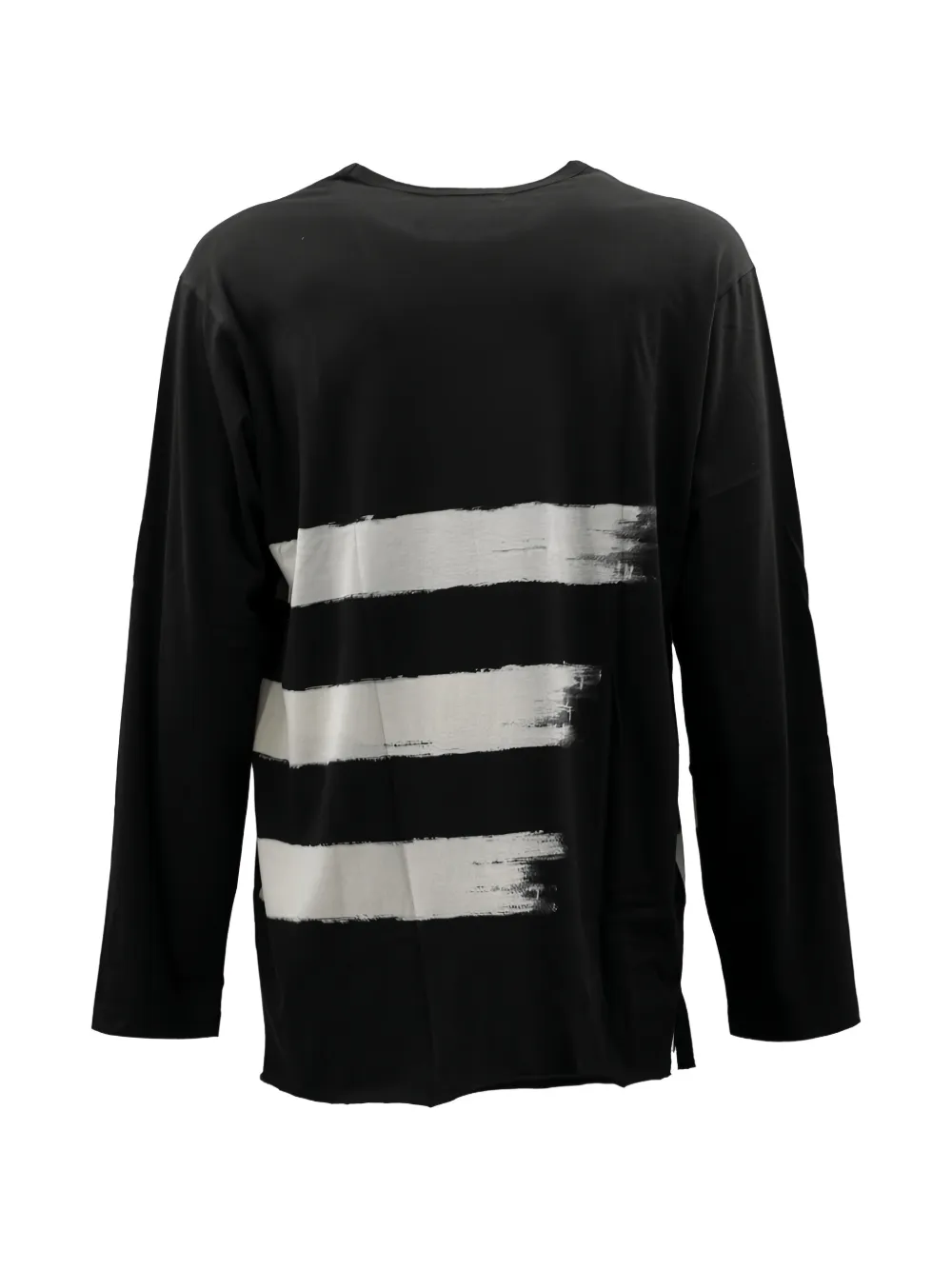 Yohji Yamamoto Gestreept T-shirt Zwart