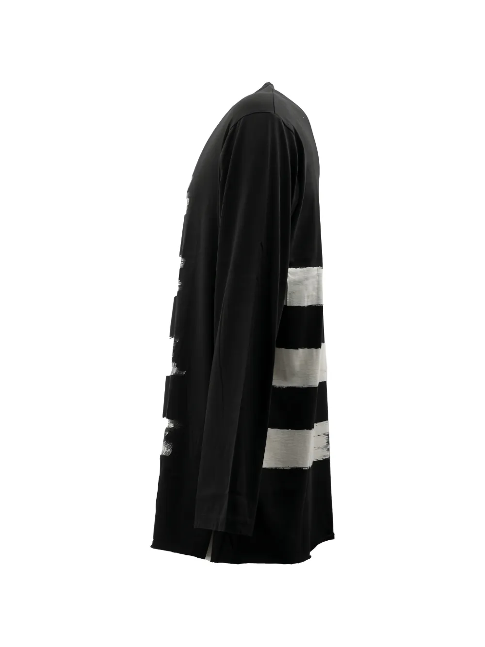 Yohji Yamamoto Gestreept T-shirt Zwart