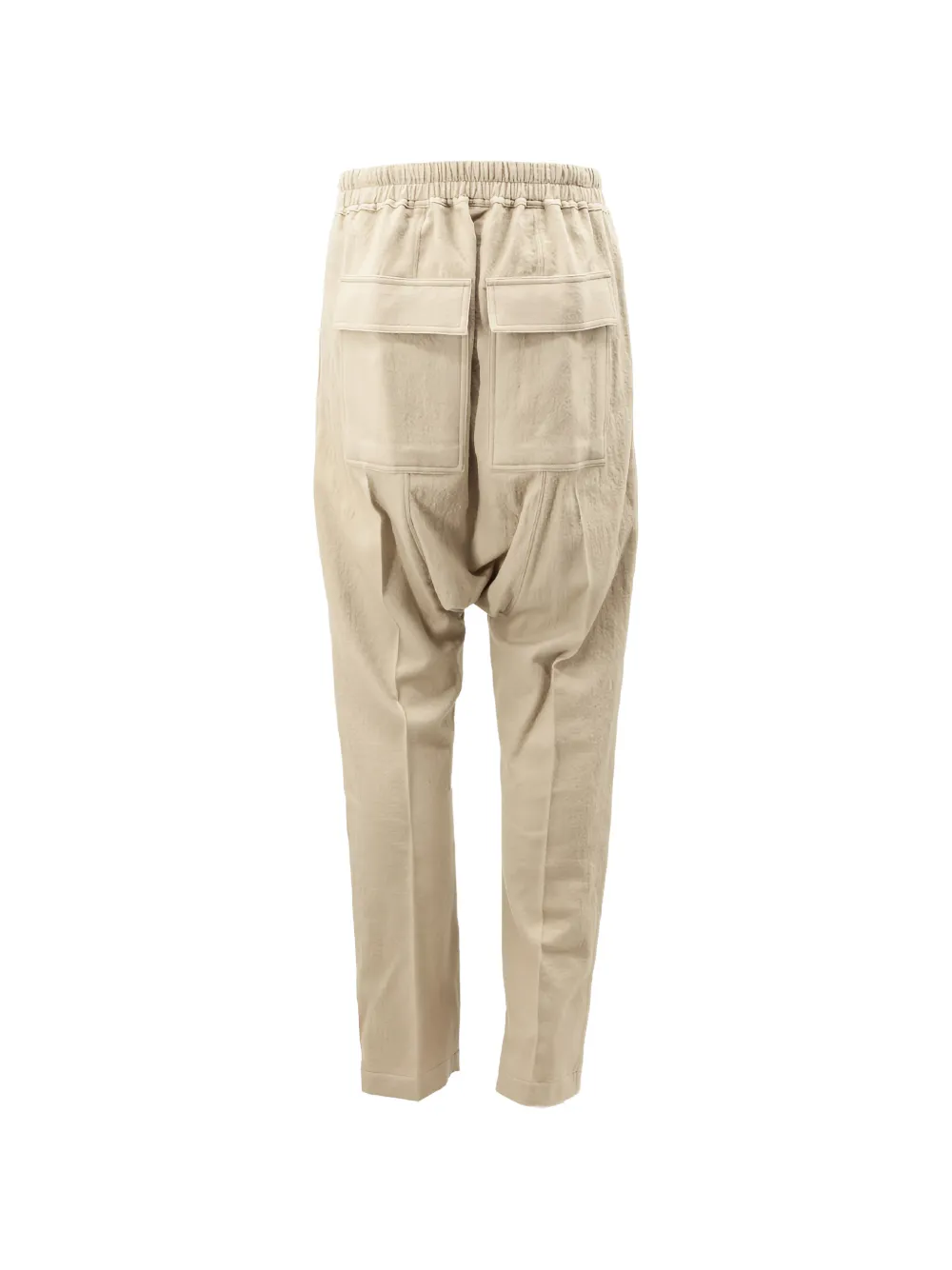 Rick Owens Broek met verlaagd kruis en trekkoord Beige