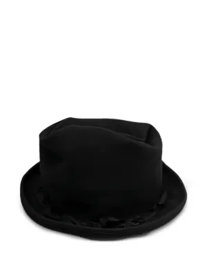 Yohji Yamamoto ドレープ バケットハット | ブラック | FARFETCH JP