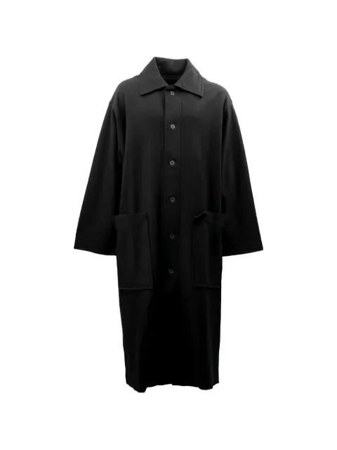 Yohji Yamamoto button-fastening patch-pocket coat