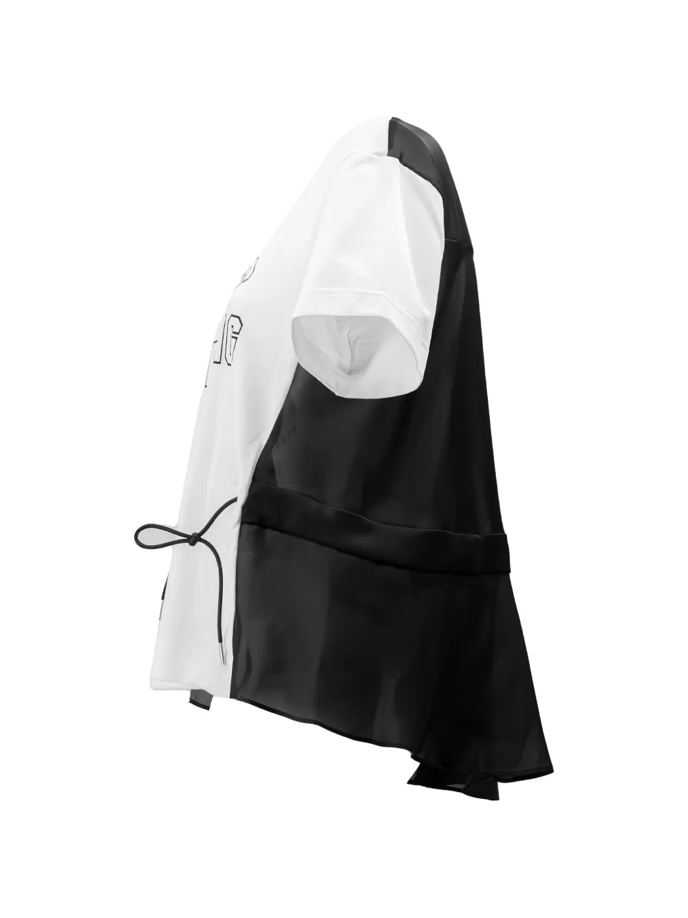 sacai T-shirt met trekkoord Wit