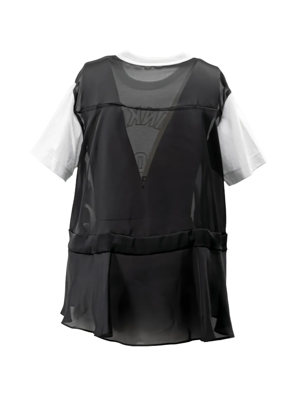 sacai T-shirt met trekkoord Wit