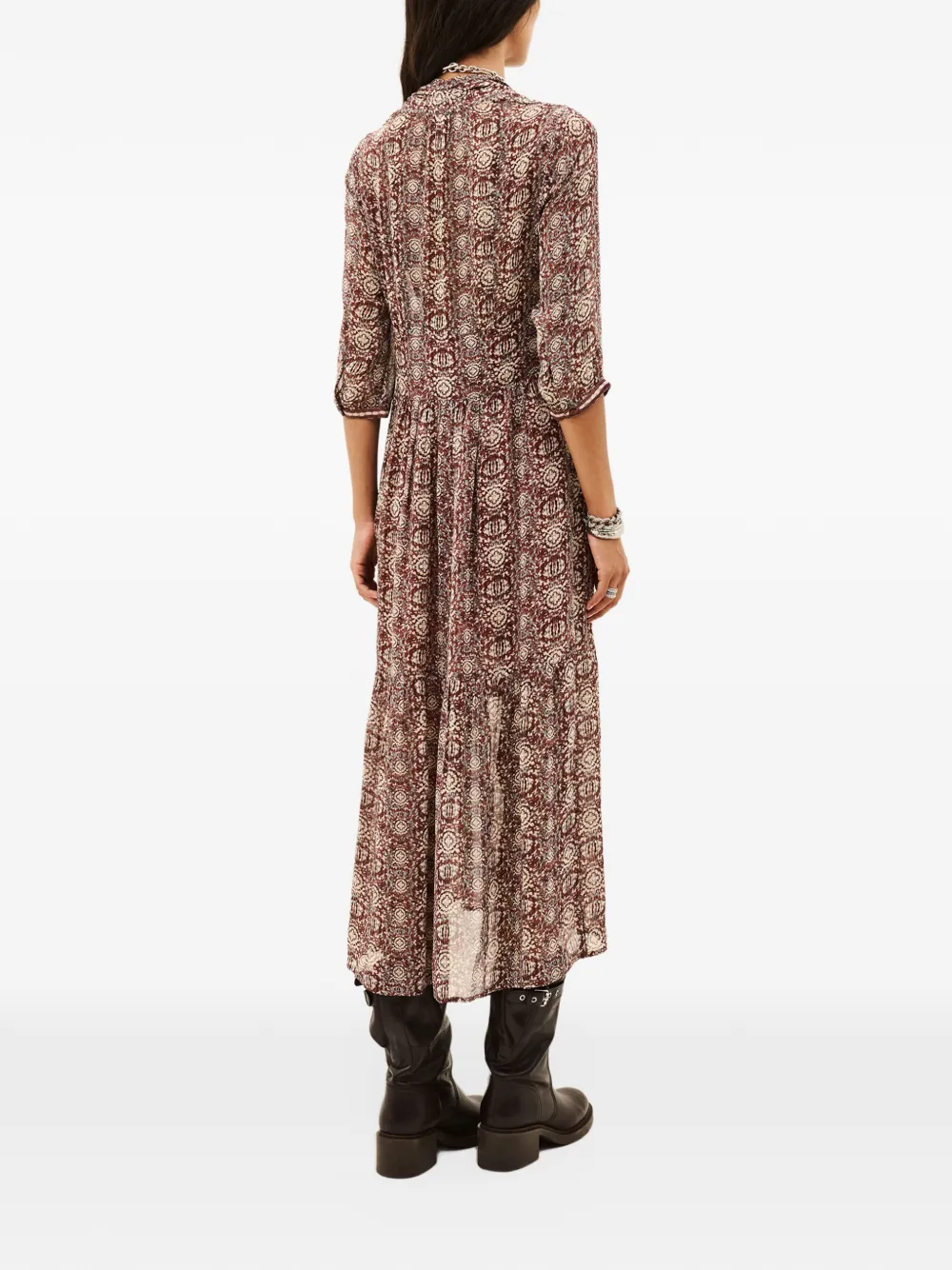 Ba&Sh Gelaagde maxi-jurk met paisley-print Rood