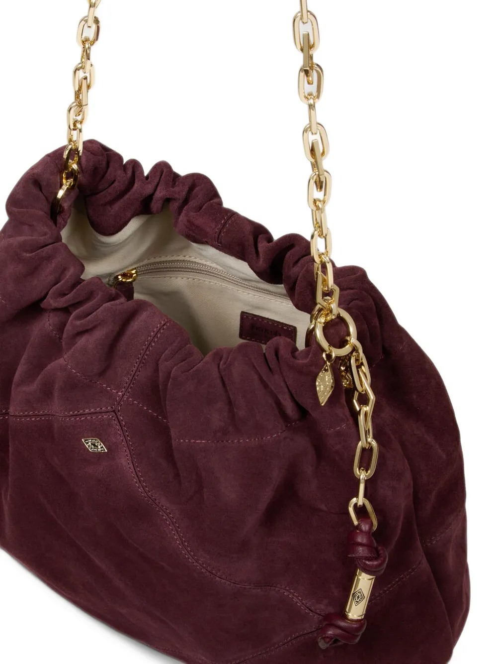 Ba&Sh chain-link chain-strap shoulder bag Rood