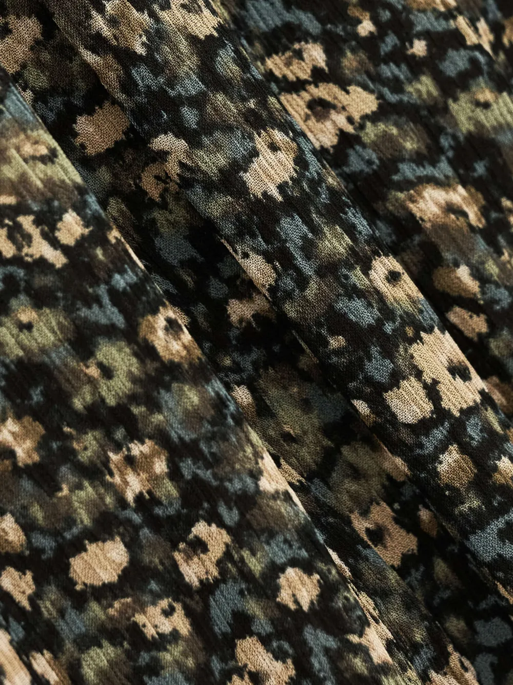 Ba&Sh Midi-jurk met bloemenprint em lange mouwen Zwart