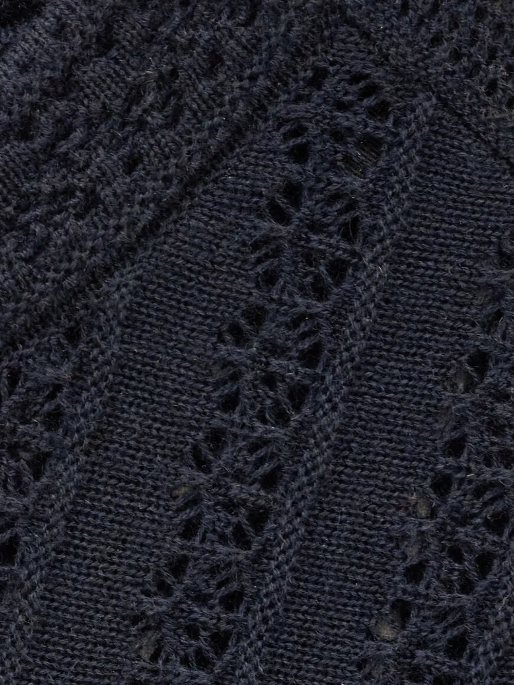 Ba&Sh Dakar pointelle-knit long-sleeve sweater Blauw