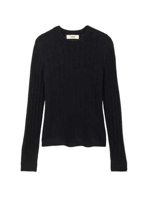 Ba&Sh Dakar pointelle-knit long-sleeve sweater