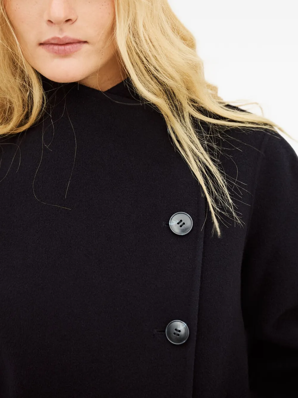 Ba&Sh Kemelia asymmetric button-fastening coat Blauw