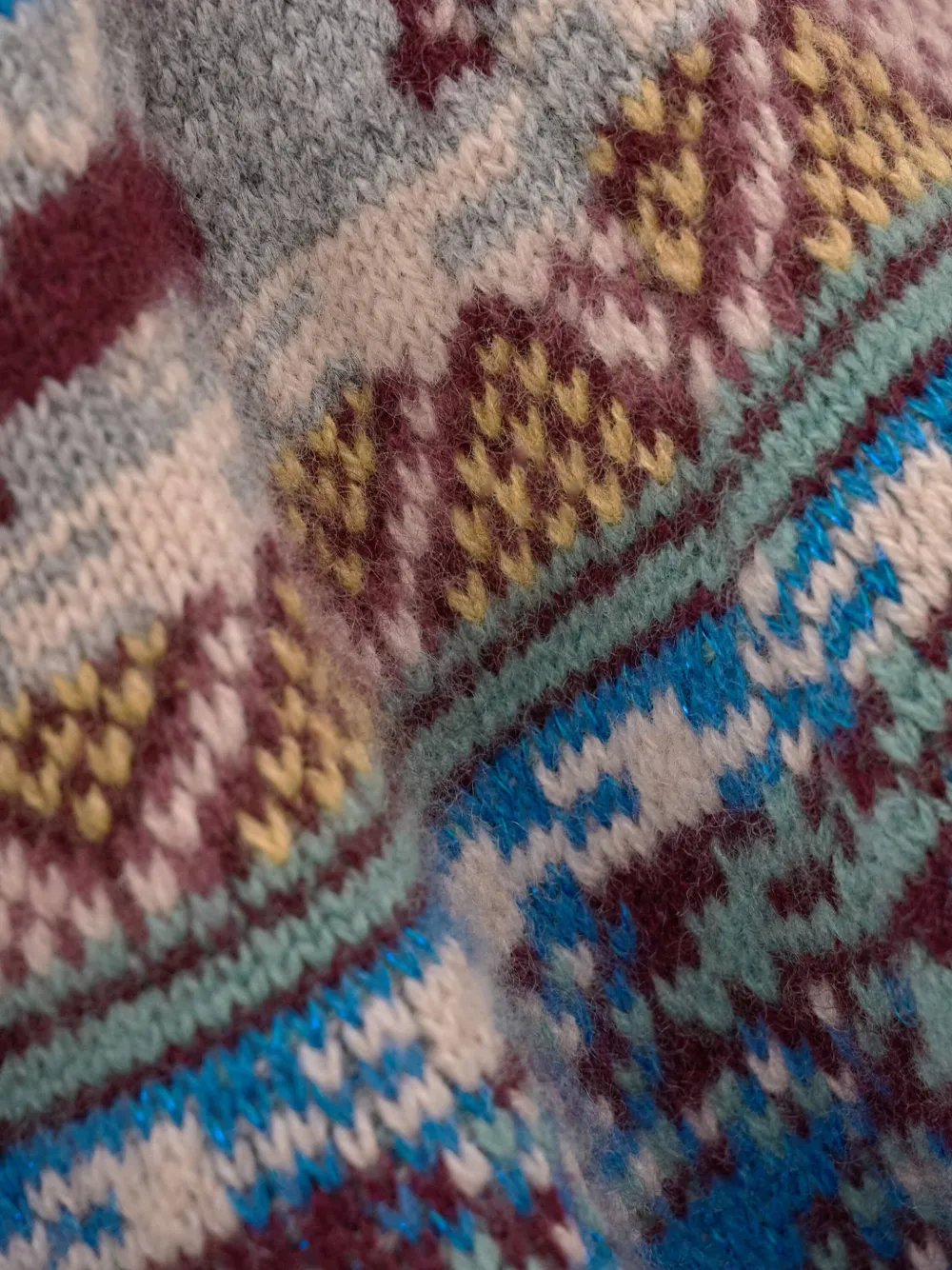 Ba&Sh Vest met pofmouwen en geometrisch patroon Blauw