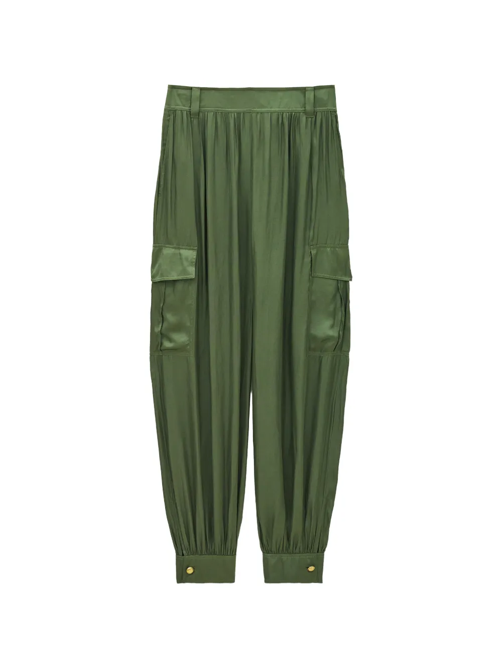Ba&sh Celia Button-cuff Cargo Pants In Green