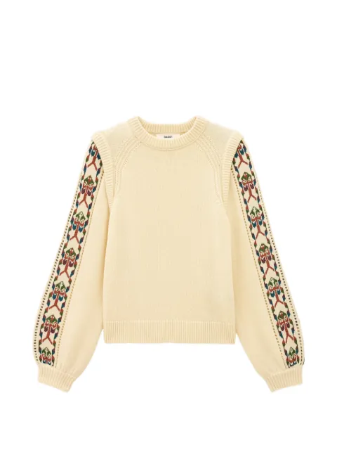 Ba&Sh geometric-pattern puff-sleeve knit