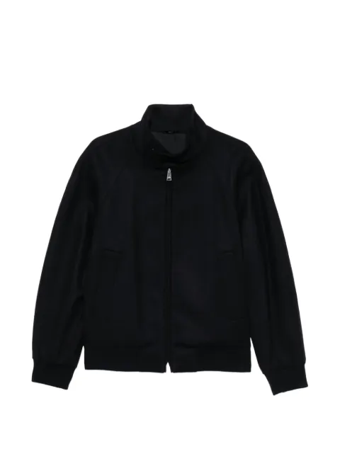 FENDI embossed-logo zip-up jacket