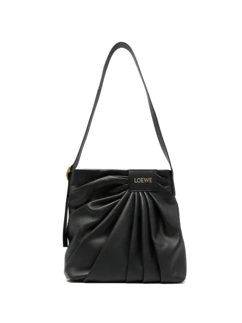 Draped tote in mellow nappa lambskin