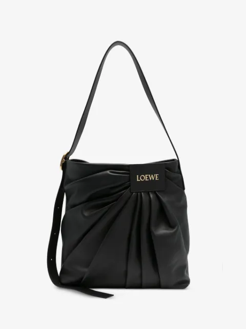 Draped tote in mellow nappa lambskin