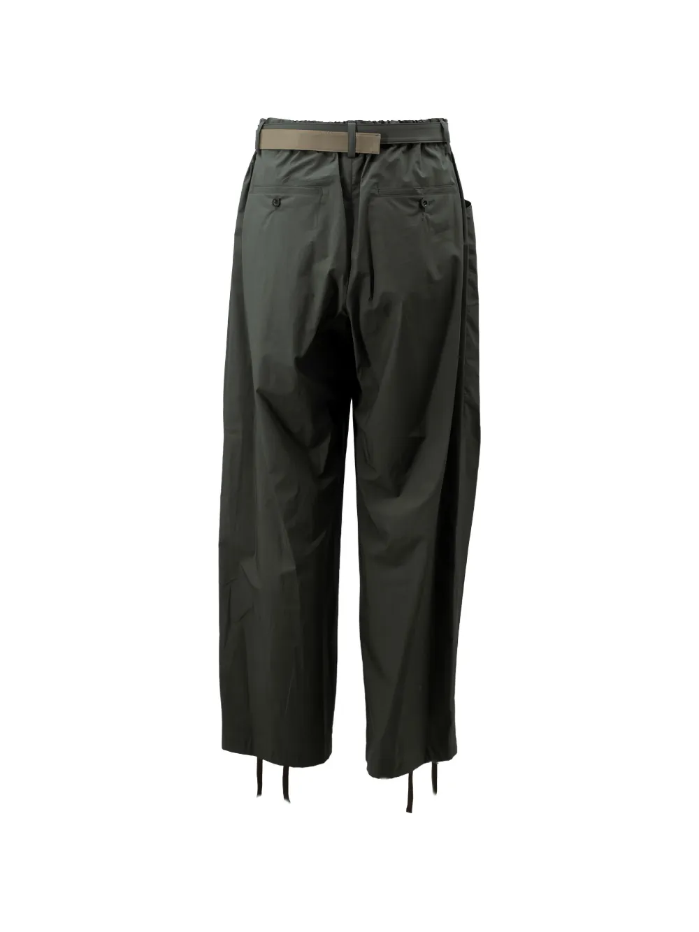 sacai Broek met trekkoord en ceintuur Groen