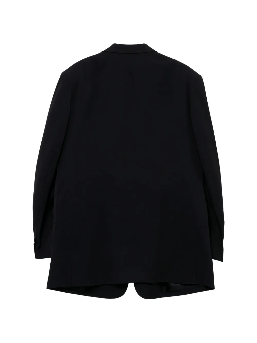 Yohji Yamamoto Jack met gekerfde revers en krijtstreep Zwart